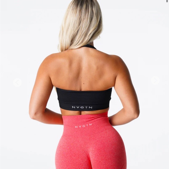 Brown Limitless Ribbed Seamless Halter Bra - Picture 4 of 5